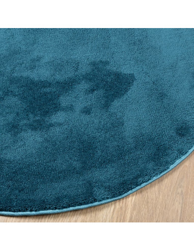 Tappeto OVIEDO a Pelo Corto Turchese Ø 160 cm