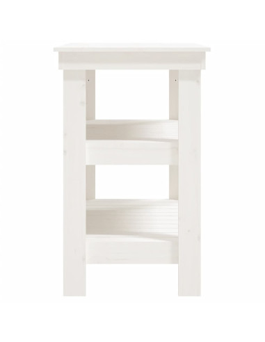 Banco da Lavoro Bianco 78,5x50x80 cm in Legno Massello di Pino