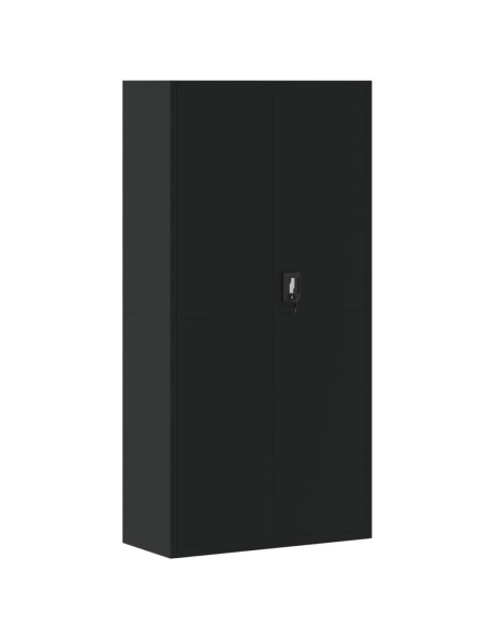 Armadio Classificatore Nero 90x40x180 cm in Acciaio