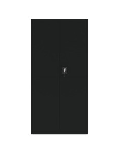 Armadio Classificatore Nero 90x40x180 cm in Acciaio 2
