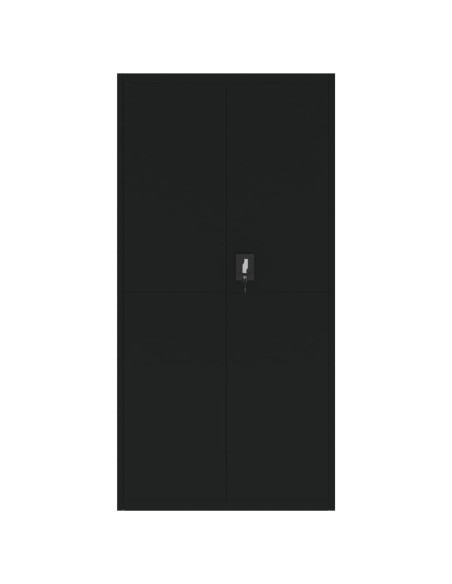 Armadio Classificatore Nero 90x40x180 cm in Acciaio