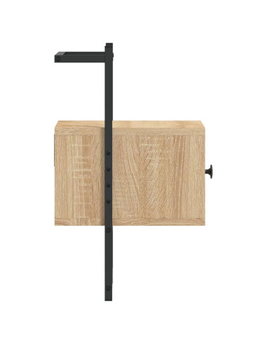Comodino a Muro Rovere Sonoma 35x30x51 cm Legno Multistrato