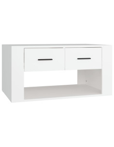 Tavolino da Salotto Bianco 80x50x40 cm in Legno Multistrato