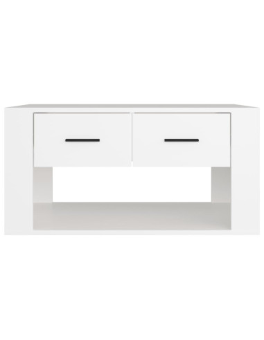 Tavolino da Salotto Bianco 80x50x40 cm in Legno Multistrato