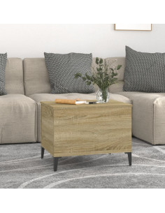 Tavolino Salotto Rovere Sonoma 60x44,5x45 cm Legno Multistrato 2