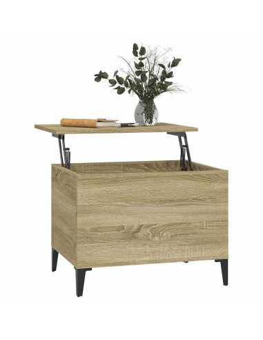 Tavolino Salotto Rovere Sonoma 60x44,5x45 cm Legno Multistrato