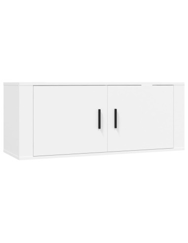 Mobili Porta TV a Parete 2 pz Bianco 100x34,5x40 cm