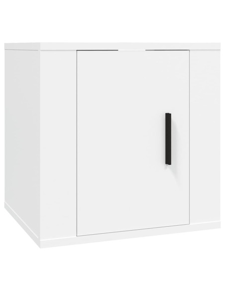 Set Mobili Porta TV 8pz Bianco in Legno Multistrato