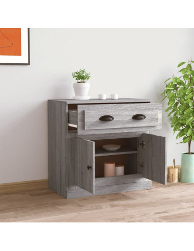 Credenza Grigio Sonoma 70x35,5x67,5 cm in Legno Multistrato