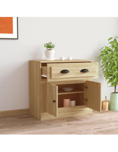 Credenza Rovere Sonoma 70x35,5x67,5 cm in Legno Multistrato 2