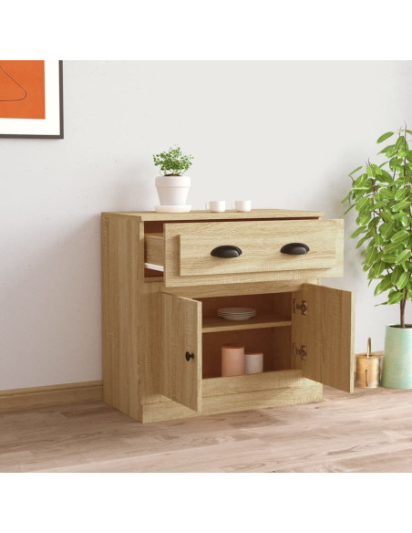 Credenza Rovere Sonoma 70x35,5x67,5 cm in Legno Multistrato