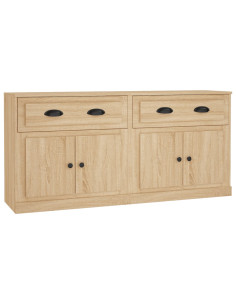 Credenze 2 pz Rovere Sonoma in Legno Multistrato