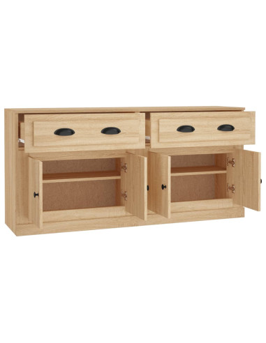 Credenze 2 pz Rovere Sonoma in Legno Multistrato