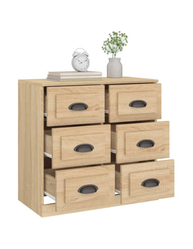 Credenza Rovere Sonoma 70x35,5x67,5 cm in Legno Multistrato