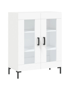 Credenza Bianca 69,5x34x180 cm in Legno Multistrato