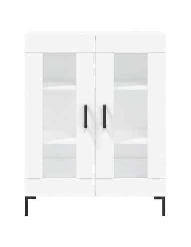 Credenza Bianca 69,5x34x180 cm in Legno Multistrato
