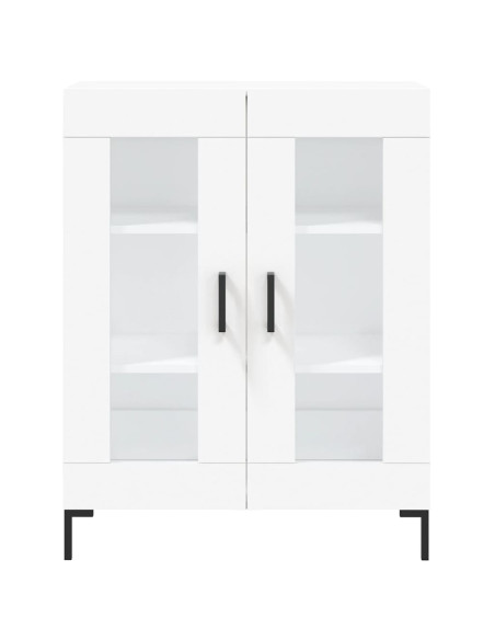 Credenza Bianca 69,5x34x180 cm in Legno Multistrato