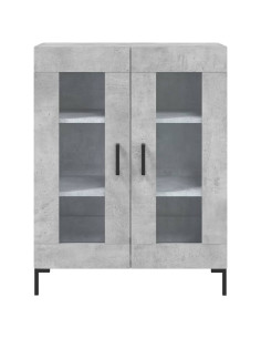 Credenza Grigio Cemento 69,5x34x180 cm in Legno Multistrato 2