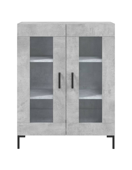 Credenza Grigio Cemento 69,5x34x180 cm in Legno Multistrato