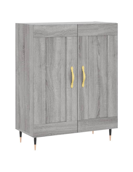 Credenza Grigio Sonoma 69,5x34x180 cm in Legno Multistrato