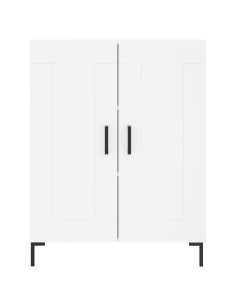 Credenza Bianca 69,5x34x180 cm in Legno Multistrato 2