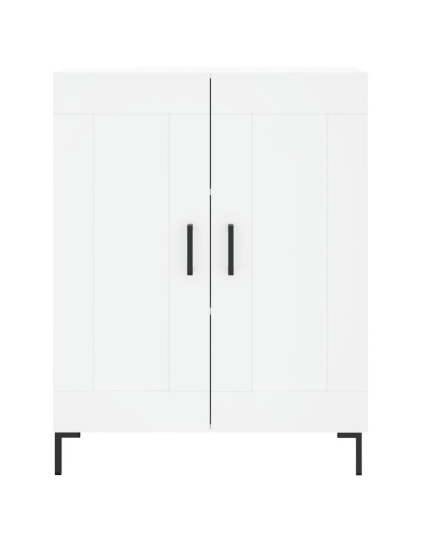 Credenza Bianca 69,5x34x180 cm in Legno Multistrato