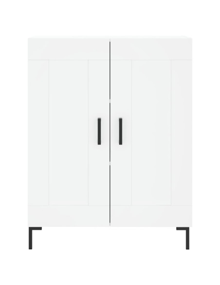 Credenza Bianca 69,5x34x180 cm in Legno Multistrato