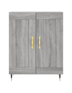 Credenza Grigio Sonoma 69,5x34x180 cm in Legno Multistrato 2