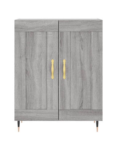 Credenza Grigio Sonoma 69,5x34x180 cm in Legno Multistrato
