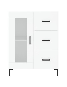 Credenza Bianca 69,5x34x180 cm in Legno Multistrato 2