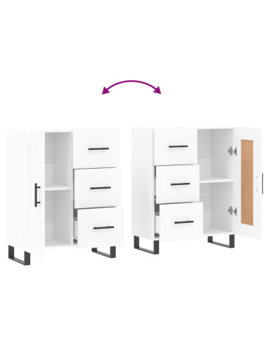Credenza Bianca 69,5x34x90 cm in Legno Multistrato