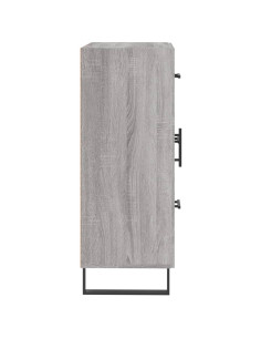 Credenza Grigio Sonoma 69,5x34x90 cm in Legno Multistrato
