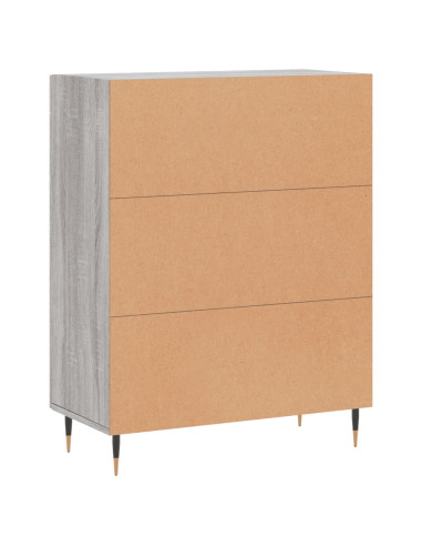 Credenza Grigio Sonoma 69,5x34x90 cm in Legno Multistrato