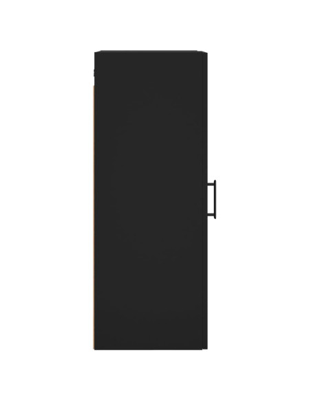 Mobile a Parete Nero 34,5x34x90 cm