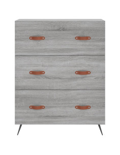 Credenza Grigio Sonoma 69,5x34x180 cm in Legno Multistrato 2