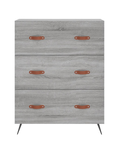 Credenza Grigio Sonoma 69,5x34x180 cm in Legno Multistrato