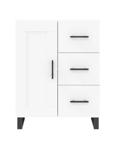 Credenza Bianca 69,5x34x180 cm in Legno Multistrato 2