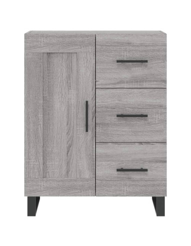 Credenza Grigio Sonoma 69,5x34x180 cm in Legno Multistrato