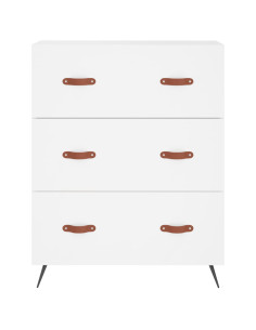 Credenza Bianca 69,5x34x180 cm in Legno Multistrato 2