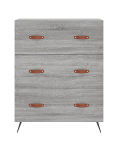 Credenza Grigio Sonoma 69,5x34x180 cm in Legno Multistrato 2