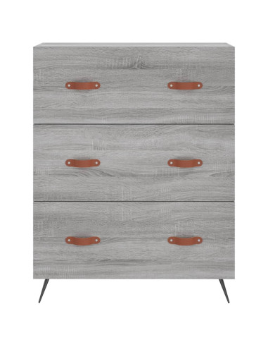 Credenza Grigio Sonoma 69,5x34x180 cm in Legno Multistrato