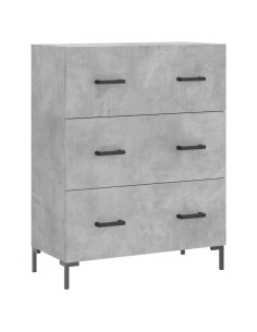 Credenza Grigio Cemento 69,5x34x180 cm in Legno Multistrato