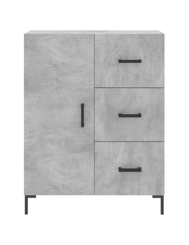 Credenza Grigio Cemento 69,5x34x180 cm in Legno Multistrato