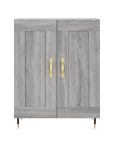 Credenza Grigio Sonoma 69,5x34x180 cm in Legno Multistrato 2