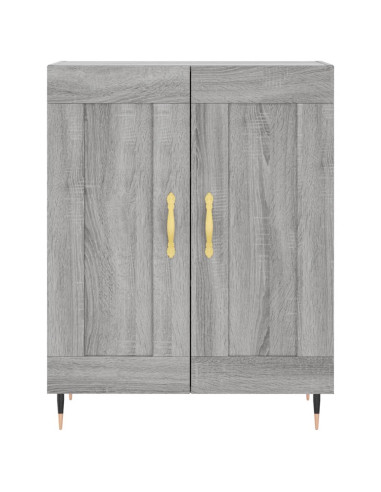Credenza Grigio Sonoma 69,5x34x180 cm in Legno Multistrato