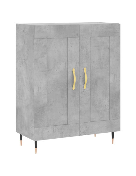 Credenza Grigio Cemento 69,5x34x180 cm in Legno Multistrato