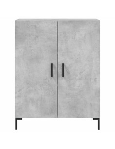 Credenza Grigio Cemento 69,5x34x180 cm in Legno Multistrato 2