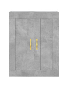 Mobile a Parete Grigio Cemento 69,5x34x90 cm Legno Multistrato