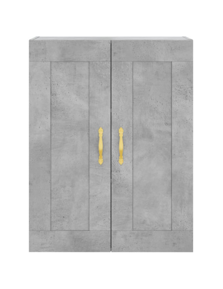 Mobile a Parete Grigio Cemento 69,5x34x90 cm Legno Multistrato