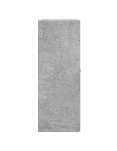 Mobile a Parete Grigio Cemento 69,5x34x90 cm Legno Multistrato